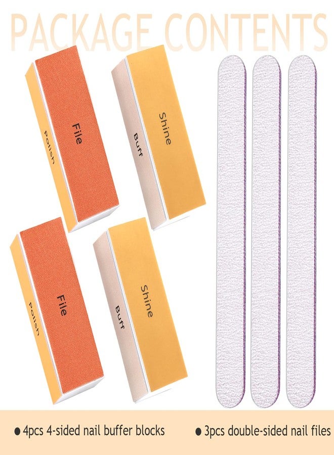 Furtherpretty Nail Buffer and Shine Kit, 4 Sided Nail Buffer Block Nail Files for Natural Nails Buffing Sanding Polishing Fingernail Smoother Block 100/120/240/600/3000 Grit Nail Filer Manicure Tools - Image 2